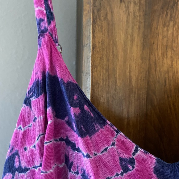 Japna Blue and Pink Tie Dye Maxi Dress - Picture 4 of 9